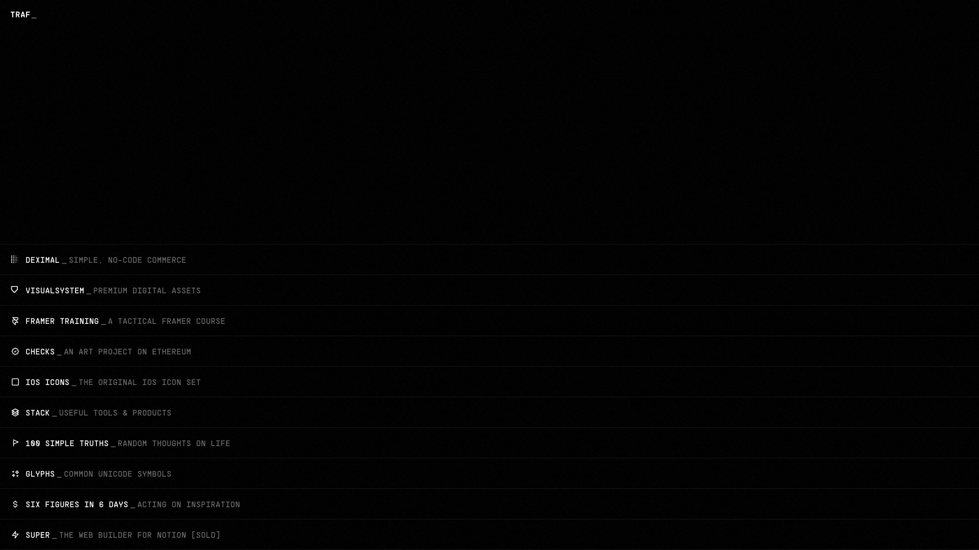 traf - Curated Design